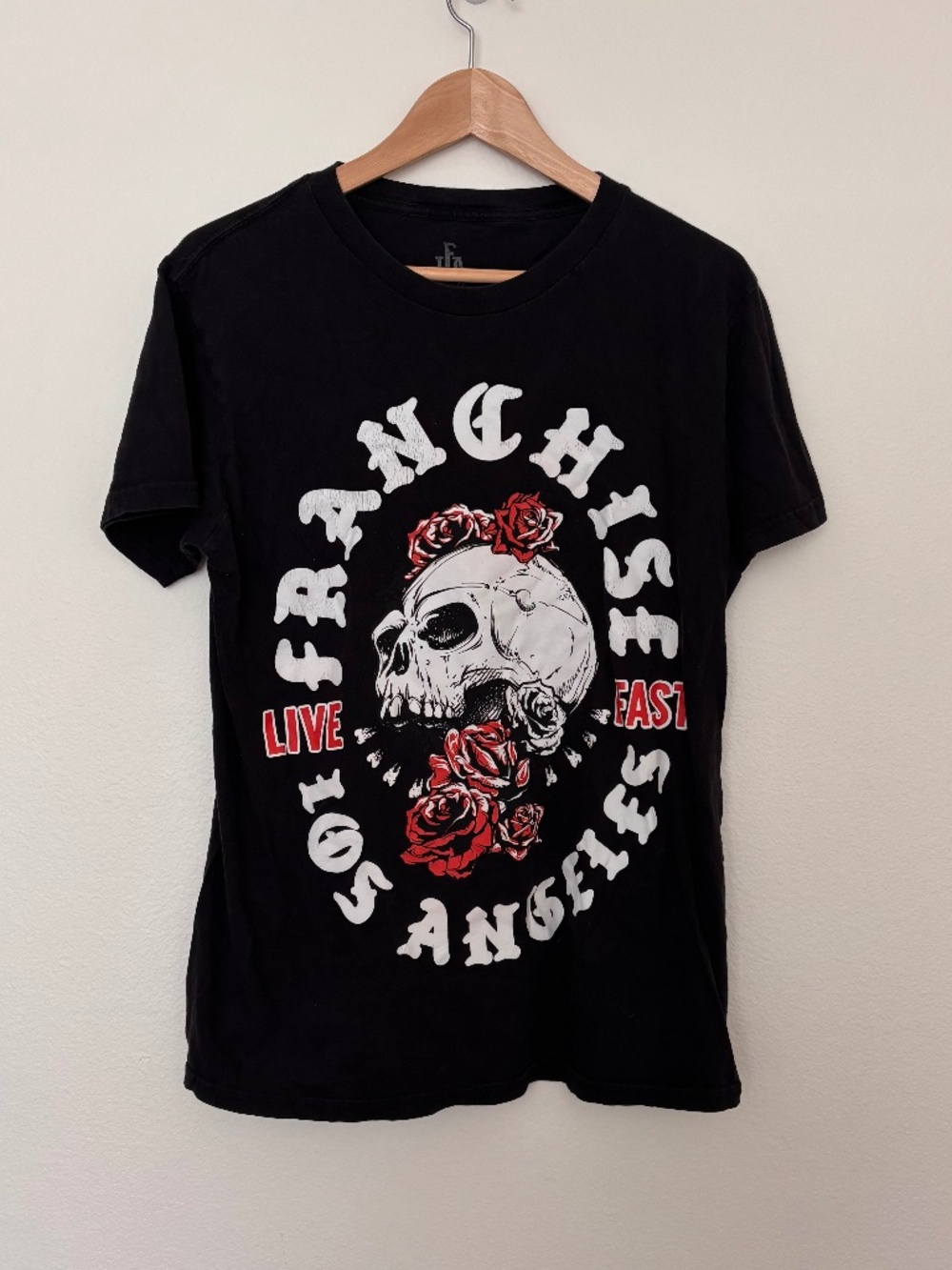 Franchise Los Angeles Black T-shirt, Size Small